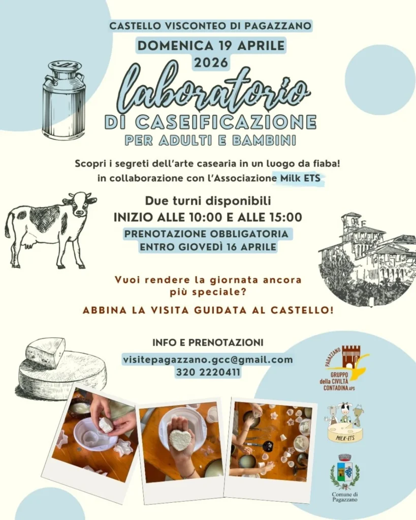 Laboratorio di caseificazione al Castello di Pagazzano: un’esperienza tra storia e tradizione